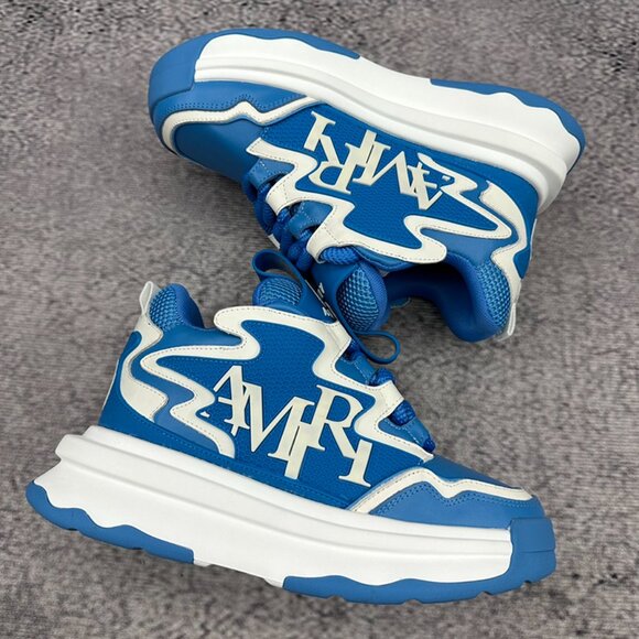 Amiri Premium Mesh Leather Platform Sneakers - Picture 4 of 6